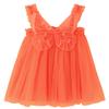 AGQT Baby Girls Tulle Tutu Dress Sleeveless Infant Butterfly Back Tutu Dresses Birthday Party Holiday Wedding Layered Lace Mini Layers Dress Orange Size 6-12 Months view 1