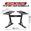 Yes4All Stand for Adjustable Dumbbells Up to 160 Pound - Spotter Stand, Rack & Weight Rack With Strap for Convenience, Safety & Easy Storage - Use With Expandable Dumbbells view 3