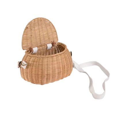 2 Kids Basket Front,Hand Woven Basket,Handmade Basket,Wicker Basket,Front Handlebar Case Handmade Basket,Natural Rattan Storage Basket for Kids Girls Boy