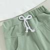YINGISFITM Baby Boy Shorts Set Short Sleeve Tshirt Top Shorts Pants Cute Boy Summer Outfit Toddler Infant Clothes (block green,4-5T) view 4