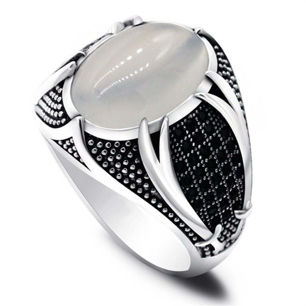 Ring for Men Vintage Black Red Zircon Rings Jewelry,13,12