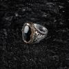 Ring for Men Vintage Black Red Zircon Rings Jewelry,6,8 view 4
