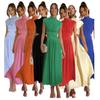 2023 Cutout Waist Pocketed Vacation Midi Dress, Womens Summer Dresses Casual Summer Outfits for Women 2023 Vacation (as1, Alpha, l, Regular, Regular, Black) view 2