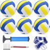 Sazoemao 6 Pack Official Size 5 Volleyball Balls Volley Ball of Synthetic Leather,Includes Ball Pump and Net Bag,Competition Volleyball for Indoor Outdoor view 1