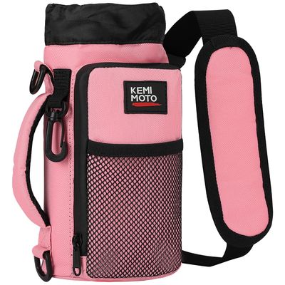 KEMIMOTO Water Bottle Holder Bag, Water Bottle Carrier with Adjustable Shoulder Strap, Water Bottle Pouch Holder for Hiking, Camping, Fishing, Compatible with YETI STANLEY SLM 32 oz, 40 oz, 64 oz