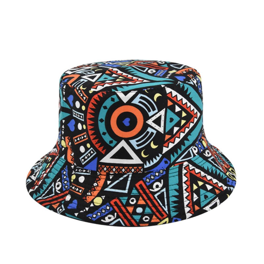 Cotton Bucket Hat for Women Men Outdoor Summer Beach Sun Hat Trendy Lightweight Printed Fisherman Cap (Green, One Size)