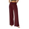 XUNRYAN Women's Cotton Linen Wide Leg Pants Summer Casual High Waisted Boho Palazzo Pants Baggy Lounge Trousers w Pockets view 4