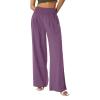 XUNRYAN Women's Cotton Linen Wide Leg Pants Summer Casual High Waisted Boho Palazzo Pants Baggy Lounge Trousers w Pockets view 4
