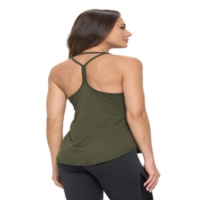 KNIT RIOT Womens Muscle Tank Top Sleeveless Strappy Y Back Soft Casual Yoga Active Athletic Workout Running T Shirts KR173 Olive S