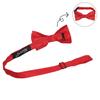 Alizeal Boys Adjustable Floral Paisley Pre-tied Bow Tie and Elastic Y Shape 3 Clips Suspenders Set, Red view 2