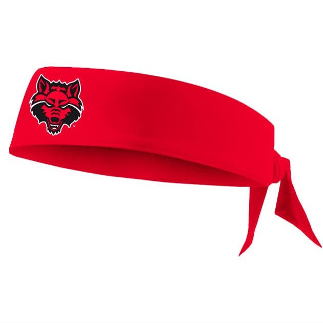 Arkansas State University Head Ties, Headbands for Women - Athletic Head Bandanas for Game Day with College Gear - Sweat Wicking 100% Polyester