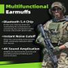 ZOHAN 035 Upgraded Bluetooth 5.4 Electronic Shooting Ear Protection Earmuffs with Gel Ear Pads, Noise Canceling & Sound Amplification, NRR 22dB for Shooting Range & Hunting (Green) view 2