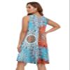 BELAROI Plus Size Summer Dresses for Curvy Women Casual Sundress V Neck Swing Loose Tshirt Tank Dress Beach Cover Ups Pockets (5X,Flower37) view 4