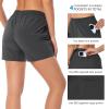 BASSDASH Womens 5 Fishing Hiking Quick Dry Cargo Shorts with Zipper Pockets UPF 50+ Water Resistant Summer Casual Shorts Dark Grey view 4