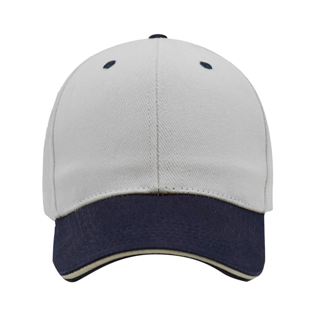 Colour Blocking Baseball Cap for Mens Womens Outdoor Sports Sun Hats Sunscreen Adjustable Tennis Cap Beach Cap (White, One Size)
