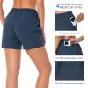 BASSDASH Womens 5 Fishing Hiking Quick Dry Cargo Shorts with Zipper Pockets UPF 50+ Water Resistant Summer Casual Shorts Dark Blue view 4
