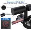 Adjustable Sit-up Bar Floor Assistant, Abdominal Exercise Stand Ankle Support Trainer Workout Equipment for Home Gym Fitness Gear-Black view 2