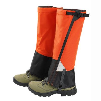 AVLUZ Snow Leg Gaiters, Outdoor Travel Camping Trekking Climbing Hunting Warmer Shoe Cover, Zipper Design Adjustable Gaiters Shoe Boots Cover. (Orange)