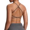 Aoxjox Women's Workout Sports Bras Fitness Trinity Ivy Low Impact Bra Yoga Crop Tank (Plum Truffle, X-Large) view 1