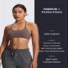 Aoxjox Women's Workout Sports Bras Fitness Trinity Ivy Low Impact Bra Yoga Crop Tank (Plum Truffle, X-Large) view 4