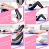 Adjustable Sit-up Bar Floor Assistant, Abdominal Exercise Stand Ankle Support Trainer Workout Equipment for Home Gym Fitness Gear-Pink view 4