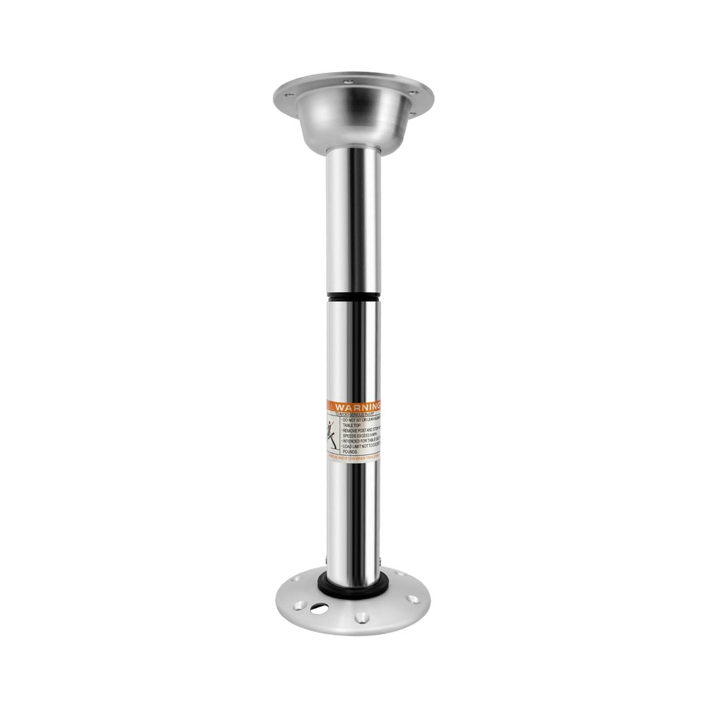 PIAOCAIYIN 22-28 Inch Adjustable Table Pedestal Detachable Aluminum Table Base Stand Leg Base Mount Frame RV Table Base Mount for RV Marine Boat