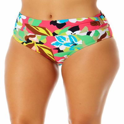 Anne Cole Womens Side Ring Mid Rise Bottom, S