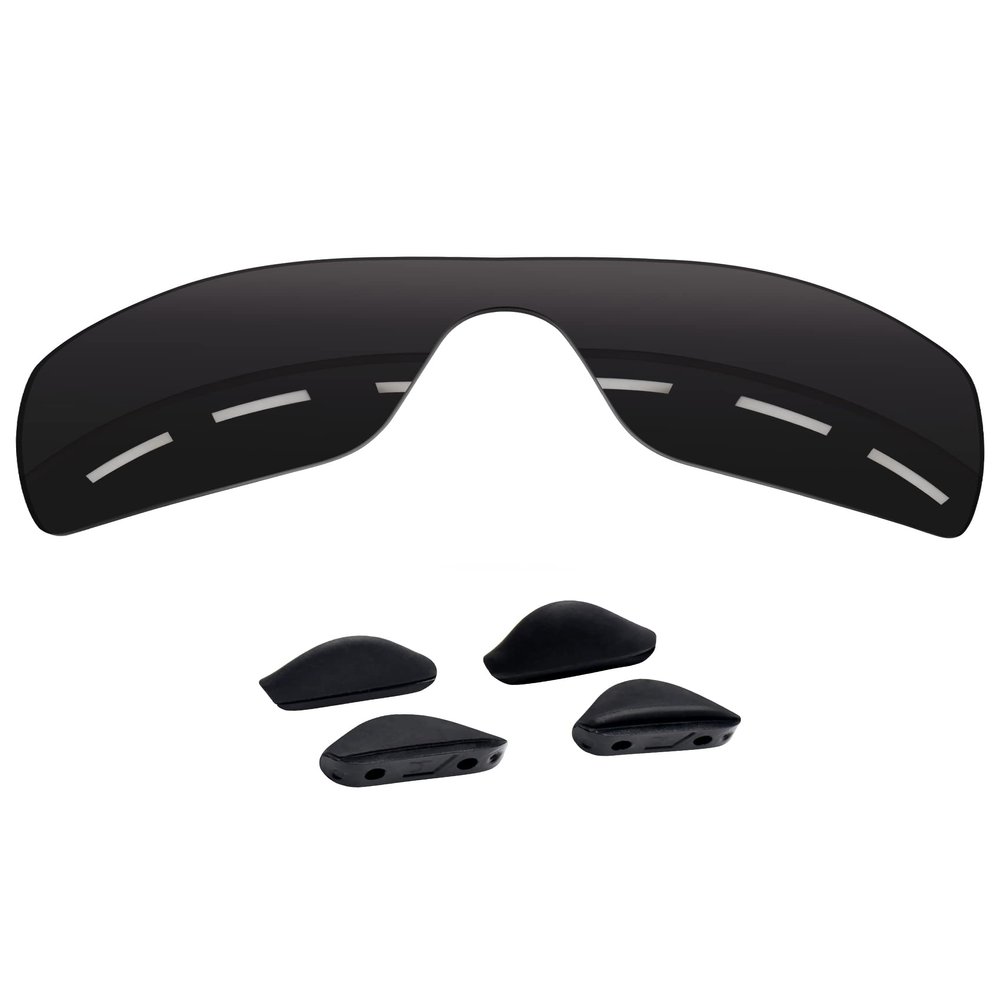 Forobb 1.6MM Polarized Replacement Lenses & Nosepieces for Oakley Ridgeline OO9419 Sunglasses - Carbon Black - Polycarbonate Polarized