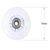 JHKJ Inline Skate Wheels 64mm/ 70mm Luminous Inline Skates Replacement Wheels with Bearings for Indoor/Outdoor 8-Pack,White,70mm view 2
