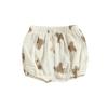 Baby Girl Linen Shorts Cute Flower/Bear/Heart/Dot Print Short Pants One Piece Buttons Bloomers Short Summer Clothes (Bear, 18-24 Months) view 1