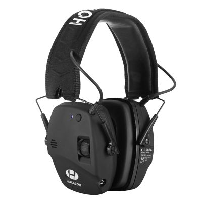 Hocazor Upgrade Bluetooth 5.4 Shooting Ear Protection with Sound Amplify Electronic Digital Safety Ear Muffs Slim Hearing Protector for Shooting Hunting Gun Range (Black)
