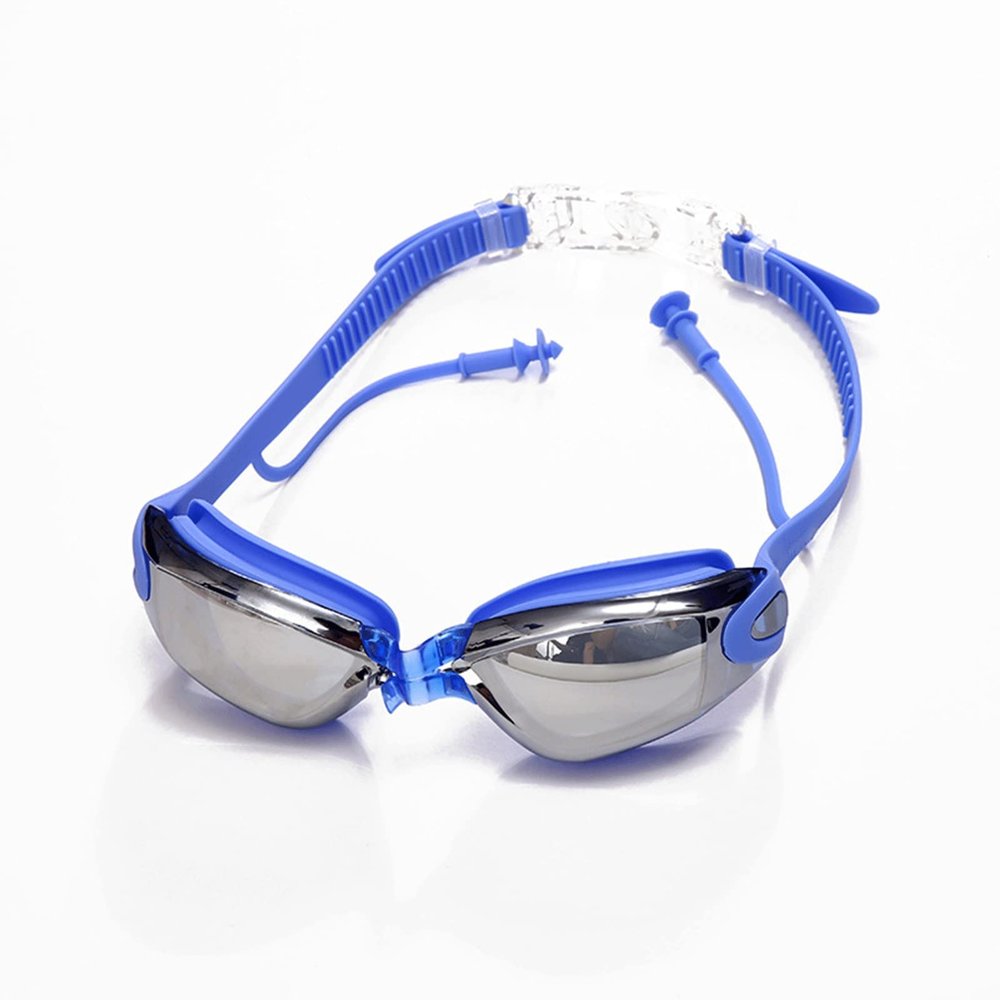DABEDE Swim Goggles, Swimming Goggles, Waterproof Wide View Swim Goggles with Silicon Headband, for Swimming, Surfing (Color : Blue)