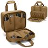 GOBUROS Tactical Gun Range Bag for 4 Handguns and Ammo, Pistol Duffle Bag with TSA Lock and 14x Magazine Slots for Hunting Shooting Range Sport view 1