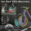 GLDYTIMES 2PCS 10x2/54-152 Solid Tire, 10x2.125 50/75-6.1 Tubeless Tyre for iScooter i9 plus isinwheel s9 max Swagtron SG-5 VOLPAM SP01 Gotrax GXL V2 Ninebot F25/ D40X/ D18W Electric Scooter, Black view 2