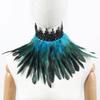 Women's Natural Feather Shrug Cape Shawls with Choker Collars for Cosplay Halloween Cosplay Accessories(Multicolor) view 3