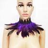 Women's Natural Feather Shrug Cape Shawls with Choker Collars for Cosplay Halloween Cosplay Accessories(Multicolor) view 4