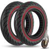 GLDYTIMES 10x2.125 Solid Rubber Tire,10x2/54-152,50/75-6.1 Tubeless Tyre Fit for Ninebot F25 F30 F40 F65 Gotrax G4 Xr V2 Apex Hiboy S2 pro Electric Scooter, 10x2 inch Puncture-Proof Wheel Red 2pcs view 1