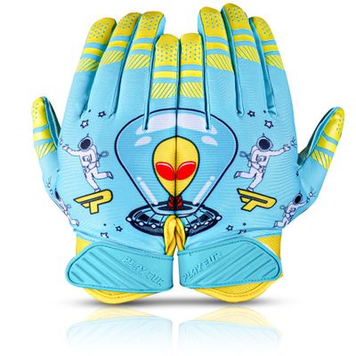 PLAYEUR Premium Football Gloves for Kids Youth & Adults-Premium Sticky Receiver with Adaptive Fit Technology-Ultra-Grip Performance