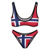 Fattyeery Women's 2 Piece Sets Swimsuit Norway Flag Swimwear Bikini Bathing Suit Swimsuits Set XL view 4