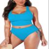 Pink Queen Women Bikini Sets Summer High Waisted Beach Vacation Tankini 2 Pcs Tummy Control Swimsuits 2026 Two Piece Swim Bathing Suit Size M, Sky Blue view 1