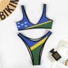 Fattyeery Women Bikini Set Solomon Lslands Flag Two Piece Swimsuit Swimwear Bathing Suit Tankini Swimsuit Set XS view 3
