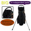 RIFWOVE Golf Carry Bag for Men and Women, Space Saving Mens Golf Bag, Waterproof Golf Stand Bag, Non-Slip Round Base, Easy and Comfortable to Carry, 3 Colors Optional view 2