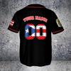 ThuhaTree Store Personalized Name & Number Sports Puerto Rico AOP Baseball Jersey Unisex XS-5XL, Crop Top Baseball Jersey XS-XL (Style 24) view 3