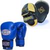 Boxing Gloves and Pads Focus Mitts Set for Kickboxing, Muay Thai MMA Training, Fitness Kit with Punching Pads for Martial Arts view 1