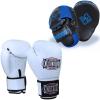 Boxing Gloves and Pads Focus Mitts Set for Kickboxing, Muay Thai MMA Training, Fitness Kit with Punching Pads for Martial Arts view 1