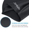 2 Pack Kids Swim Cap for Long Hair, Large Silicone Waterproof Swimming Cap for Age 3-15 Kids Girls Boys Toddler Children Youth Teen, Swim Hat for Braids and Dreadlocks, Keep Hair Dry view 2
