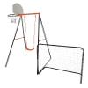 Hedstrom Triton: 3 in 1 With Football Goal, Basketball Hoop, and Swing Combination Set - Multi-Activity Fun for Children aged 3-10 Years - Robust Steel Frame - Easy Assembly With Ground Pegs Included. view 1