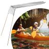 Aatraay Kayak Shade Canopy, Portable Foldable Boat Awning Set Kayak Canoe Sunshade Accessories for Canoe (Light Gray) view 2