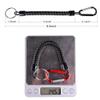 FANGBLUE 6Pcs Fishing Lanyards with Carabiner Boating Ropes Retention Ropes Holder Pliers Lip Bass Fishing Tackle for Safe Keeping Fishing Rod (Black) view 2