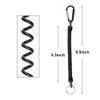 FANGBLUE 6Pcs Fishing Lanyards with Carabiner Boating Ropes Retention Ropes Holder Pliers Lip Bass Fishing Tackle for Safe Keeping Fishing Rod (Black) view 4